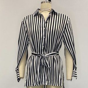 Who What Wear, Black / White Striped Tunic, XS, Never Worn